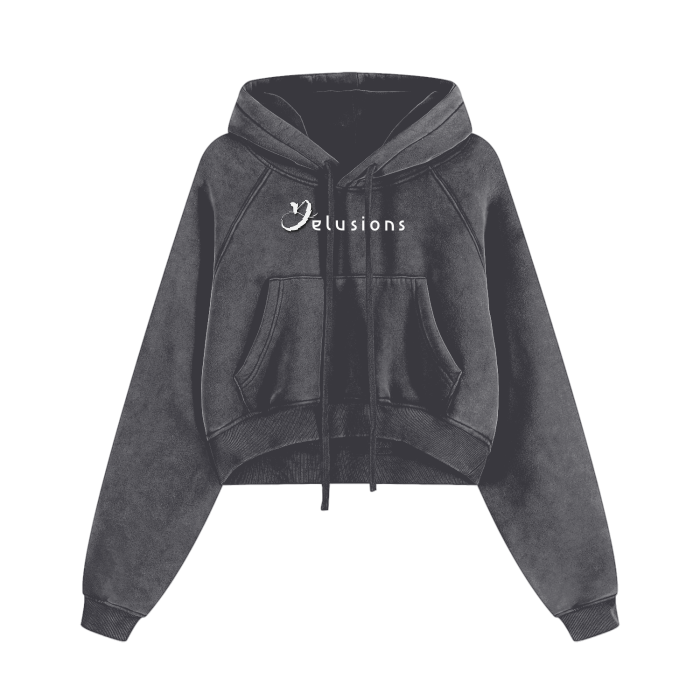 Cropped Zip-Through Hoodie #RU0075