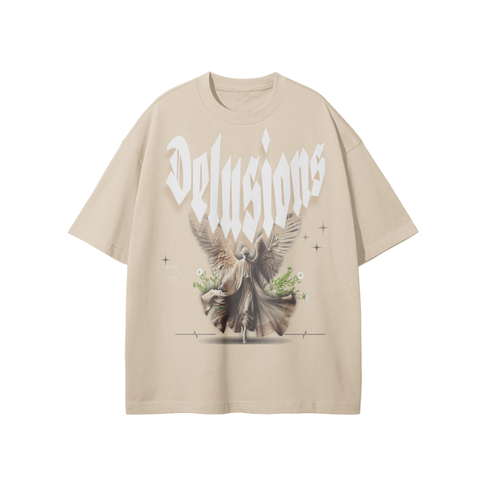 Streetwear Unisex Earth Tone Heavyweight Loose Fit FOG T-Shirt