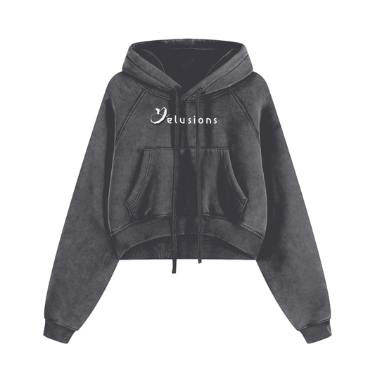 Cropped Zip-Through Hoodie #RU0075