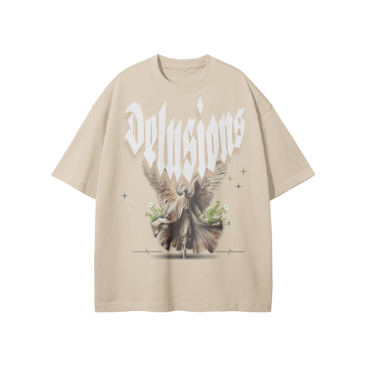 Streetwear Unisex Earth Tone Heavyweight Loose Fit FOG T-Shirt